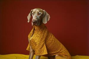 ai gerado weimaraner cachorro dentro futurista estilo foto