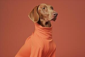 ai gerado weimaraner cachorro dentro futurista estilo foto