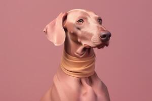 ai gerado weimaraner cachorro dentro futurista estilo foto