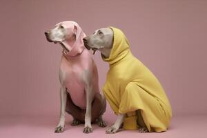 ai gerado weimaraner cachorros dentro futurista estilo foto