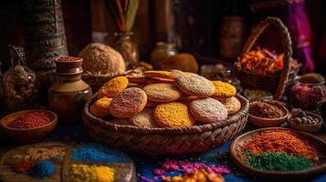 latim comida, colombiano nacional Comida. generativo ai foto