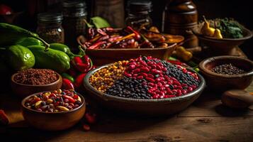 latim comida, colombiano nacional Comida. generativo ai foto