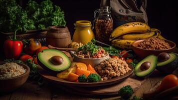 latim comida, colombiano nacional Comida. generativo ai foto