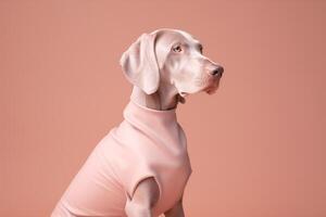 ai gerado weimaraner cachorro dentro futurista estilo foto