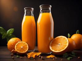 suco de laranja fresco foto