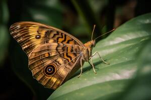 borboleta em natural fundo. ilustração ai generativo foto