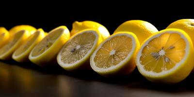 panorama amarelo limão fruta fundo generativo ai foto