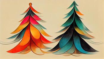 Natal abeto árvore com decorações. generativo ai foto