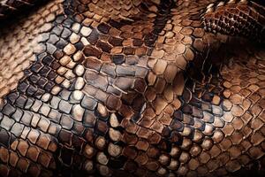 serpente couro animal pele textura fundo ilustração com generativo ai foto