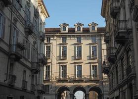 Visão do velho cidade Centro dentro Turin foto