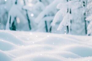 a panorama do inverno com neve e ai gerado. foto