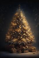 Natal árvore com apresenta todos por aí isto. generativo ai. foto