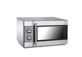 microondas forno em uma branco fundo foto