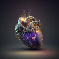 humano coração médico e saúde Cuidado conceptual ilustração, 3d renderizar, gerar ai foto