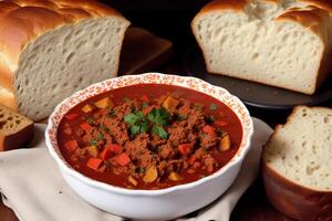 abóbora sopa com creme e salsinha. cremoso tomate sopa. frango macarrão sopa. generativo ai foto