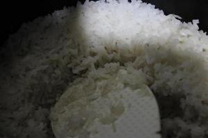 foto do branco arroz dentro a bacia
