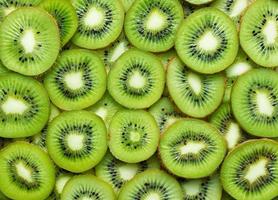 fatias de kiwi como plano de fundo texturizado foto