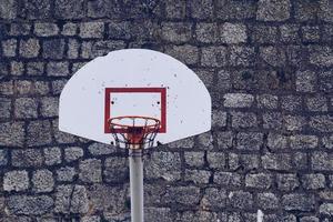 equipamento esportivo de cesta de basquete de rua foto