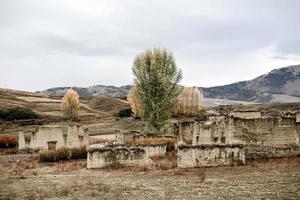 adobe casas do alpino pastores dentro tibetano áreas do China foto