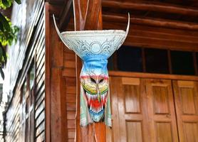 fantasma mascarar, a crença do sagrado festival dentro norte leste Tailândia foto