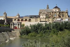 romano ponte em guadalquivir rio e mezquita mesquita - catedral dentro Córdoba, Espanha foto