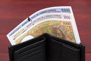 velho central africano estados dinheiro - franco dentro a Preto carteira foto