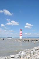 farol do podersdorf sou Vejo às neusiedler Vejo , burgenland, áustria foto