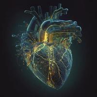 humano coração médico e saúde Cuidado conceptual ilustração, 3d renderizar, gerar ai foto