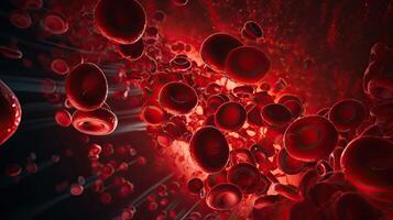 humano sangue sistema ilustração de generativo ai foto