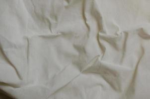 textura do amassado branco chita tecido foto