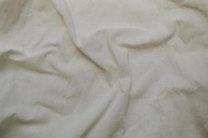 textura do amassado branco chita tecido foto