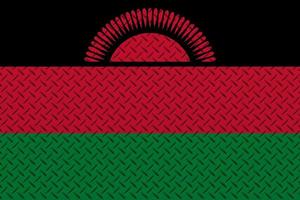 3d bandeira do malawi em uma metal foto