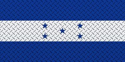 3d bandeira do Honduras em uma metal foto