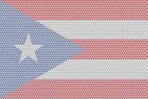 3d bandeira do porto rico em metal foto