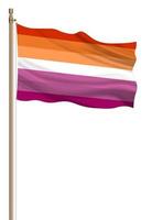 3d ilustração lésbica orgulho bandeira foto
