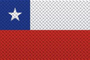 3d bandeira do Chile em uma metal foto