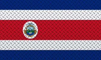3d bandeira do costa rica em uma metal foto