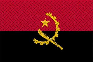 3d bandeira do Angola em uma metal foto