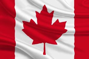 3d bandeira do canadá em tecido foto