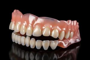 medicamente preciso removível parcial dentadura para dente. ai gerado foto