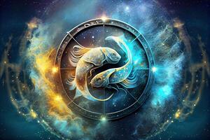 Peixes, zodíaco sinal, horóscopo, astrologia. generativo ai foto