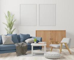 sala de estar, estilo minimalista, renderização em 3D foto