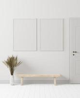 sala de estar, estilo minimalista, renderização em 3D foto