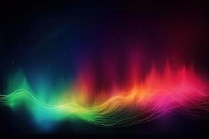 colorida aurora abstrato fundo ilustração com generativo ai foto