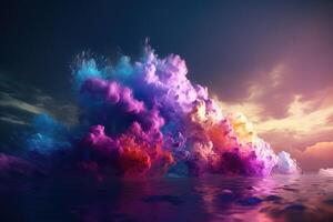 colorida nuvem universo ilustração fundo com generativo ai foto
