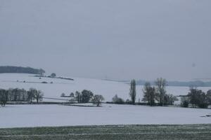 neve coberto eifel panorama foto