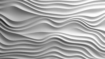 3d ilustração branco desatado padronizar ondas luz e sombra. parede decorativo fundo. ai generativo imagem foto