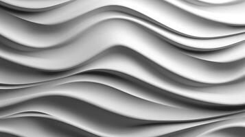 3d ilustração branco desatado padronizar ondas luz e sombra. parede decorativo fundo. ai generativo imagem foto