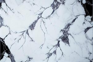 fechar acima do uma Preto e branco mármore superfície. generativo ai. foto
