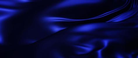 Renderização 3D de seda escura e azul